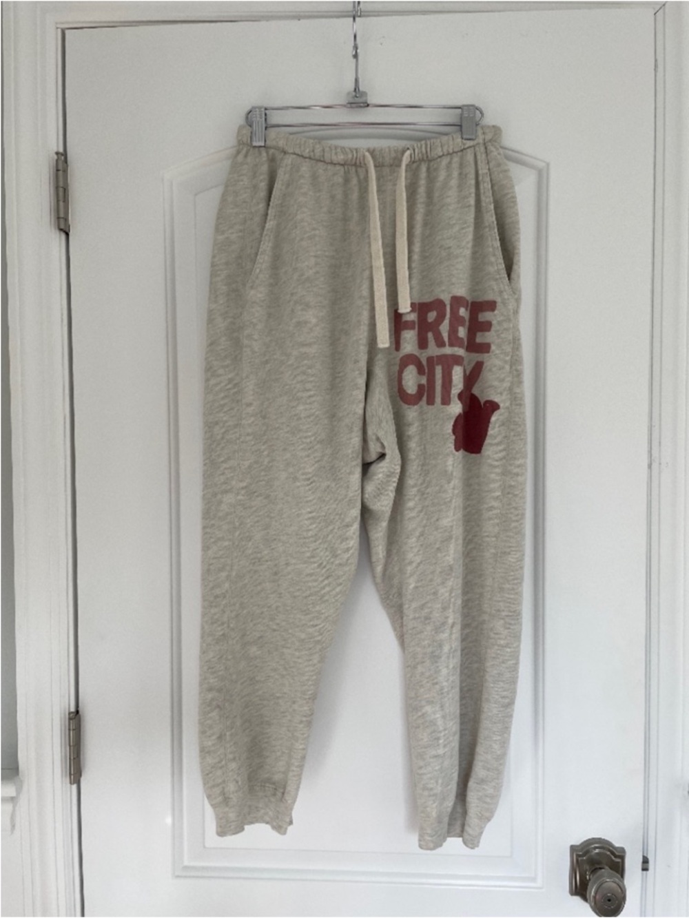 FREE CITY COTTON LOGO SWEATPANTS SIZE S!